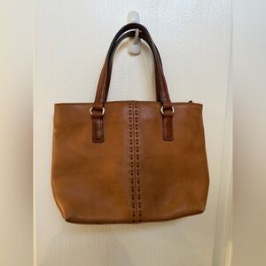 Fossil Coronado Stitch small leather tote Y2K